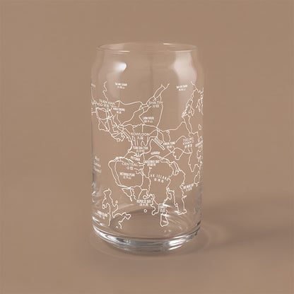 NARBO Hong Kong Map Beer Can Drinking Glass 16oz