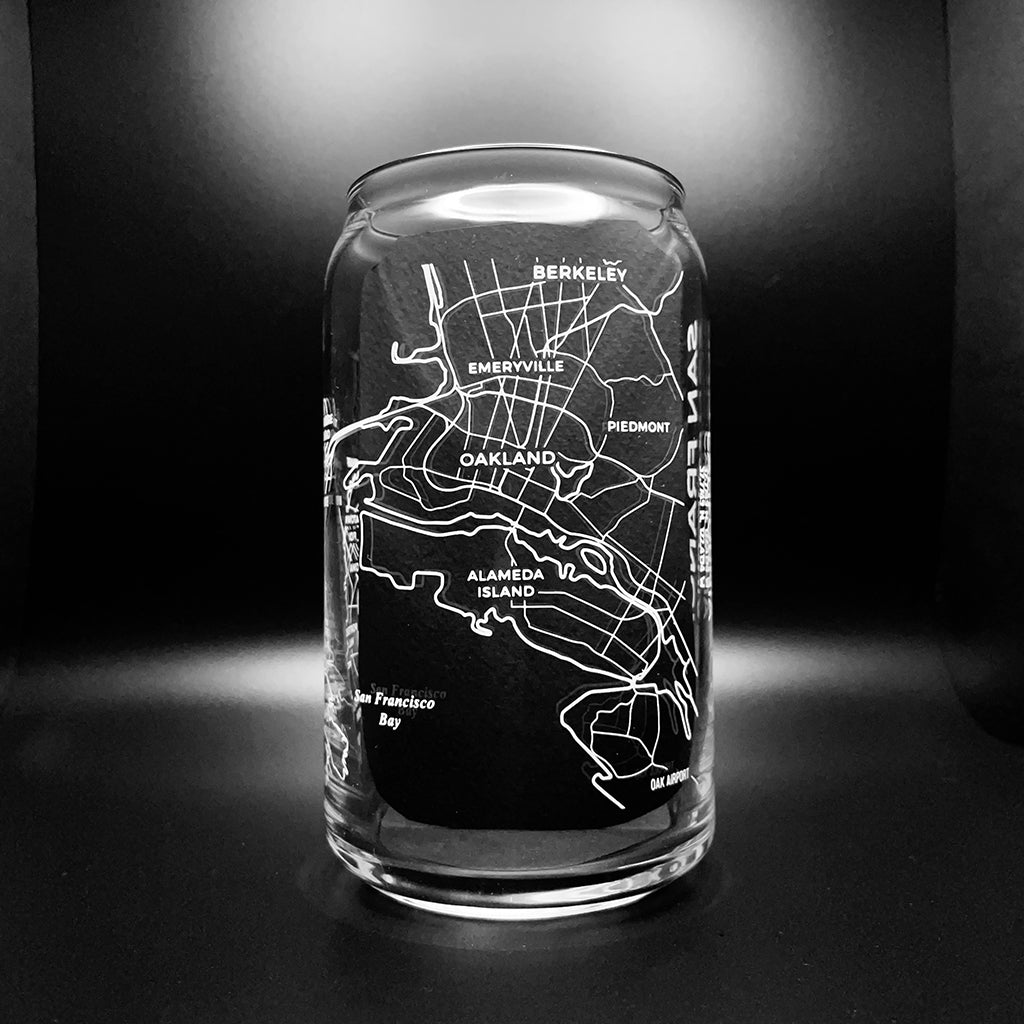 NARBO San Francisco Map Beer Can Drinking Glass